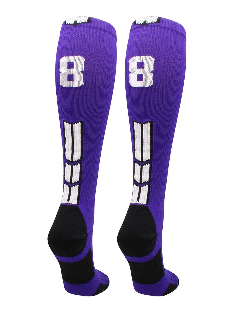 MadSportsStuff Purple Player ID Custom Number Over The Calf Socks For Softball Baseball Football Boys And Girls 42 MadSportsStuff Purple Player ID Custom Number Over The Calf Socks For Softball Baseball Football Boys And Girls