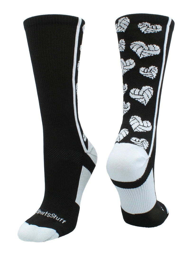 MadSportsStuff Volleyball Socks Crazy Love Volleyball Hearts Crew Socks 9 MadSportsStuff Volleyball Socks Crazy Love Volleyball Hearts Crew Socks