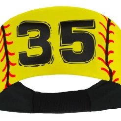 MadSportsStuff Softball Headband For Girls With Jersey Number (numbers 00-39) Headbands
