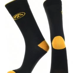 TCK All Schools Iowa Hawkeyes Dress Socks Dean's List Crew Length Socks