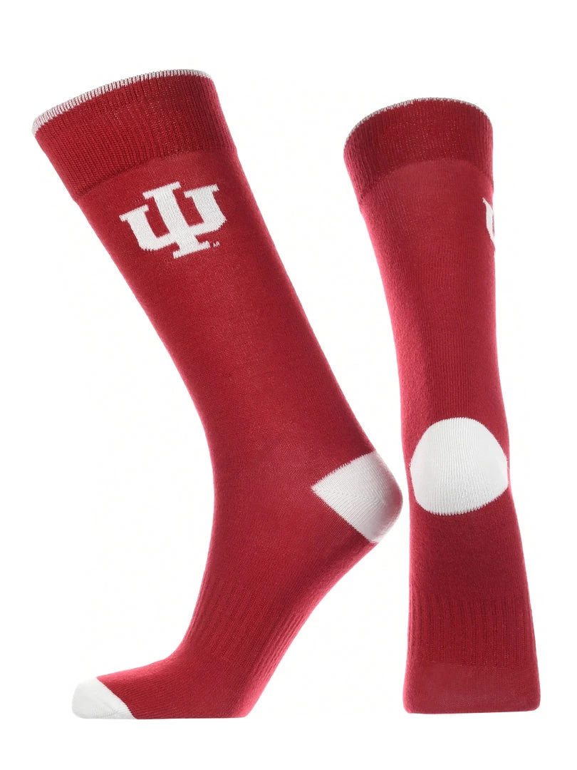 TCK All Schools Indiana Hoosiers Dress Socks Dean's List Crew Length Socks 2 TCK All Schools Indiana Hoosiers Dress Socks Dean's List Crew Length Socks