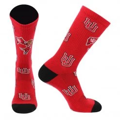 TCK Utah Utes Socks University Of Utah Utes Mayhem Crew Socks