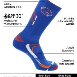 TCK Boise State Broncos Socks Boise State University Broncos Champion Crew Socks All Schools