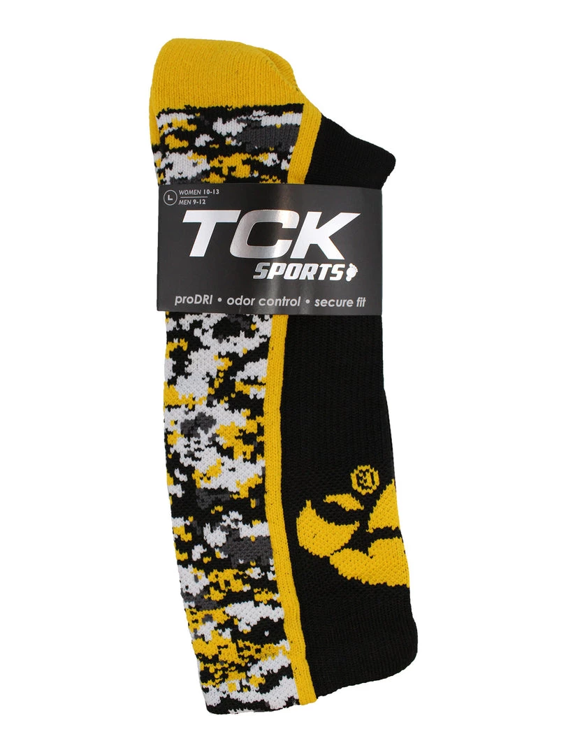 TCK All Schools Iowa Hawkeyes Socks Digital Camo Crew 3 TCK All Schools Iowa Hawkeyes Socks Digital Camo Crew