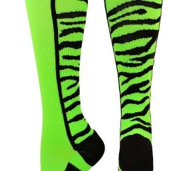 MadSportsStuff Baseball Socks Crazy Socks With Safari Tiger Stripes Over The Calf Socks (multiple Colors)