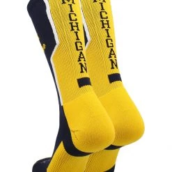 TCK University Of Michigan Wolverines Socks Perimeter Crew All Schools