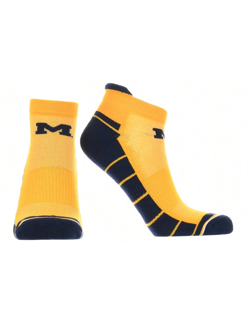 TCK Michigan Wolverines Low Cut Ankle Socks With Tab All Schools 1 TCK Michigan Wolverines Low Cut Ankle Socks With Tab All Schools