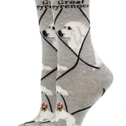 WHD Great Pyrenees Socks For Women Gift For Dog Lovers Crazy Socks - Crew