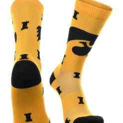 TCK Iowa Hawkeyes Socks Crew Length Sock Mayhem 7 TCK Iowa Hawkeyes Socks Crew Length Sock Mayhem