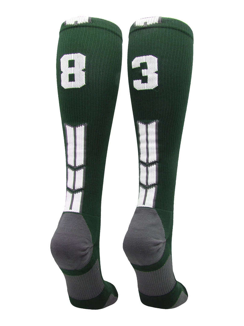 MadSportsStuff Dark Green Player ID Custom Number Over The Calf Socks For Softball Baseball Football Boys And Girls Softball Socks 47 MadSportsStuff Dark Green Player ID Custom Number Over The Calf Socks For Softball Baseball Football Boys And Girls Softball Socks