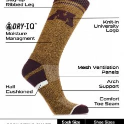 TCK Minnesota Golden Gophers Socks Victory Parade Crew Length