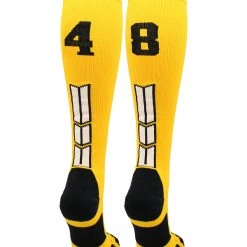 MadSportsStuff Softball Socks Gold Player ID Custom Number Over The Calf Socks For Softball Baseball Football Boys And Girls 160 MadSportsStuff Softball Socks Gold Player ID Custom Number Over The Calf Socks For Softball Baseball Football Boys And Girls
