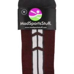 MadSportsStuff Softball Socks Maroon Player ID Custom Number Over The Calf Socks For Softball Baseball Football Boys And Girls
