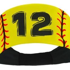 MadSportsStuff Softball Headband For Girls With Jersey Number (numbers 00-39) Headbands