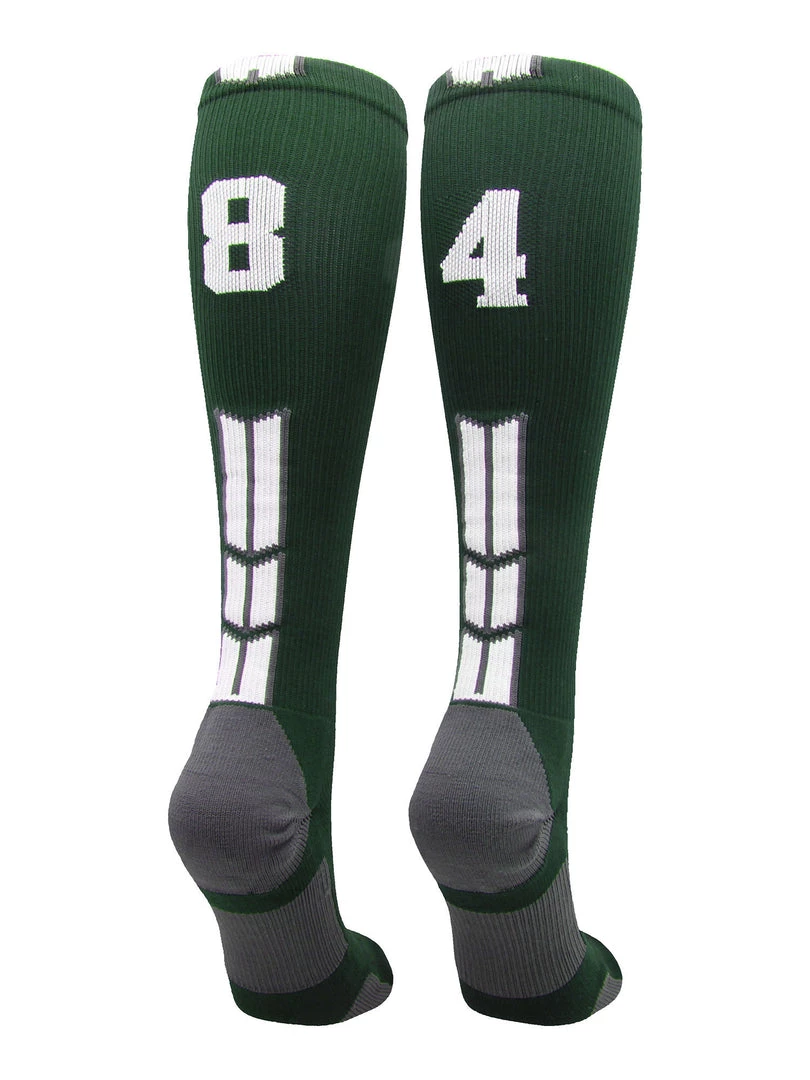 MadSportsStuff Dark Green Player ID Custom Number Over The Calf Socks For Softball Baseball Football Boys And Girls Softball Socks 46 MadSportsStuff Dark Green Player ID Custom Number Over The Calf Socks For Softball Baseball Football Boys And Girls Softball Socks