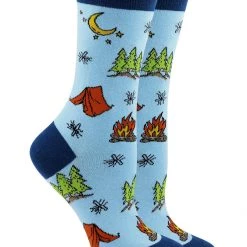 WHD Crazy Socks - Crew Camping Socks For Women Gift For The Outdoors Lover
