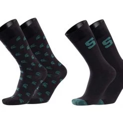 IQ All Schools TCK Brands University Monday & Tuesday 2-Pack Fine Gauge Cotton Crew Dress Socks