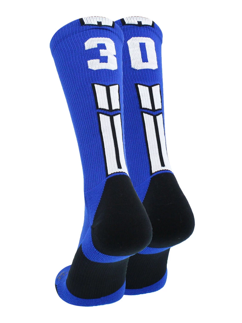 MadSportsStuff Volleyball Socks Royal Player ID Custom Number Crew Socks For Basketball Lacrosse Volleyball Boys And Girls 99 MadSportsStuff Volleyball Socks Royal Player ID Custom Number Crew Socks For Basketball Lacrosse Volleyball Boys And Girls