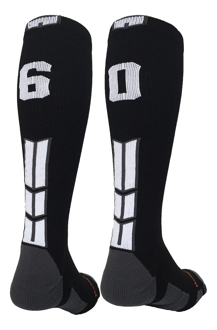 MadSportsStuff Softball Socks Black Player ID Custom Number Over The Calf Socks For Softball Baseball Football Boys And Girls 20 MadSportsStuff Softball Socks Black Player ID Custom Number Over The Calf Socks For Softball Baseball Football Boys And Girls